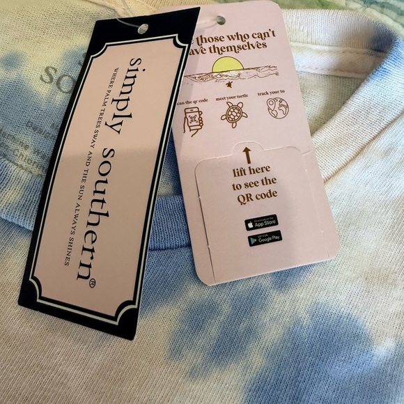 Simply Southern Blue and White Tie-Dye Tee - Picture 4 of 10